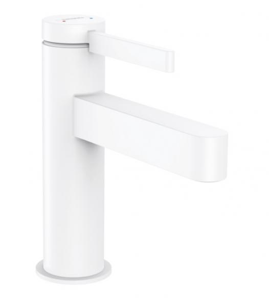 Hansgrohe Finoris 100 h&aring;ndvaskarmatur m/push-open - Mat hvid