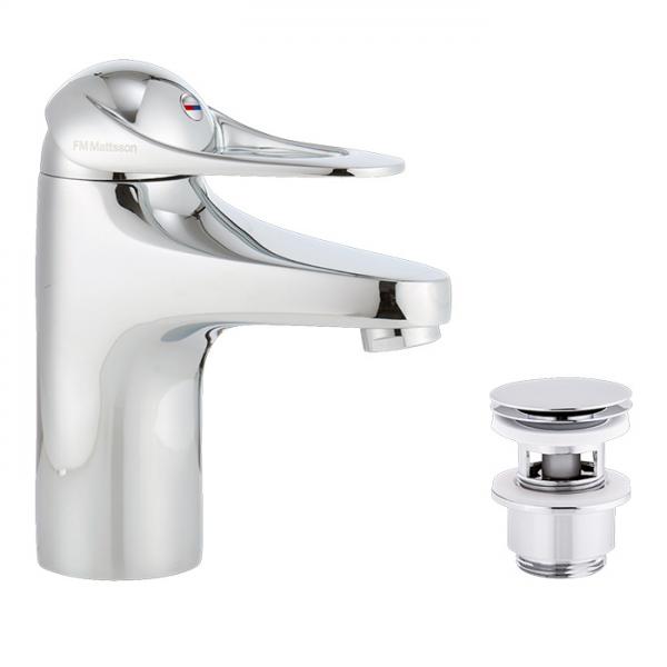 FM Mattsson 9000E II håndvaskarmatur Eco m/push-open bundventil FM Mattsson 9000E II håndvaskarmatur Eco m/push-open bundventil