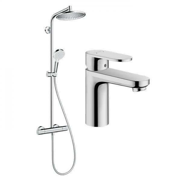 hansgrohe komplet pakke til badev&aelig;relset - Krom