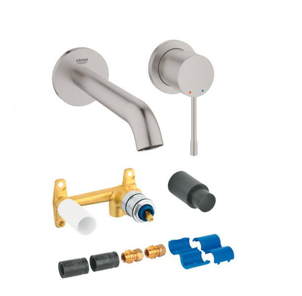 Grohe Essence New komplet armatur til indbygning i v&aelig;g - Supersteel