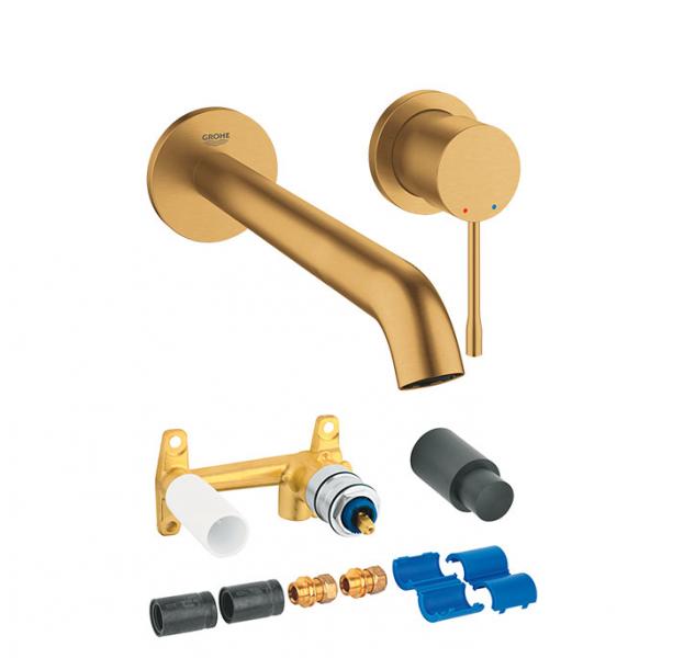 Grohe Essence New L komplet armatur til indbygning i væg - Børstet Cool Sunrise Grohe Essence New L komplet armatur til indbygning i væg - Børstet Cool Sunrise