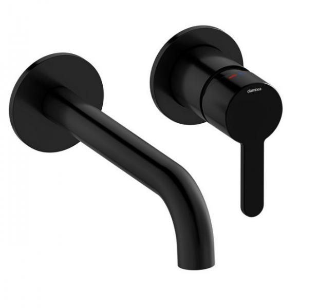 Damixa Silhouet armatur til indbygning i v&aelig;g - Mat sort