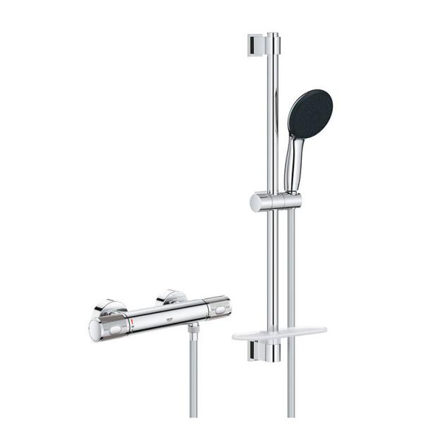 Grohe Precision Feel komplet brusesystem m/termostat og håndbruser Grohe Precision Feel komplet brusesystem m/termostat og håndbruser
