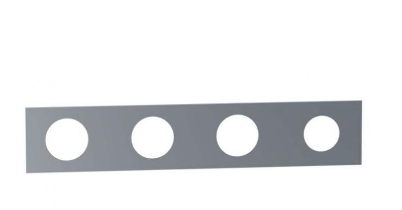 Vola 5004B 4-huls d&aelig;kplade - &Oslash;39/&Oslash;39/&Oslash;39/&Oslash;33 - Krom