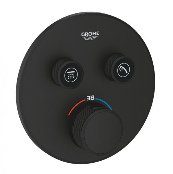 Grohe Grohtherm SmartControl termostat t/indbygning - Mat sort Grohe Grohtherm SmartControl termostat t/indbygning - Mat sort