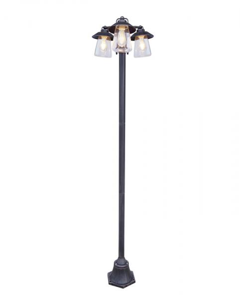 Lutec Tradition Cate udend&oslash;rs standerlampe m/3 p&aelig;rer - Mat rust