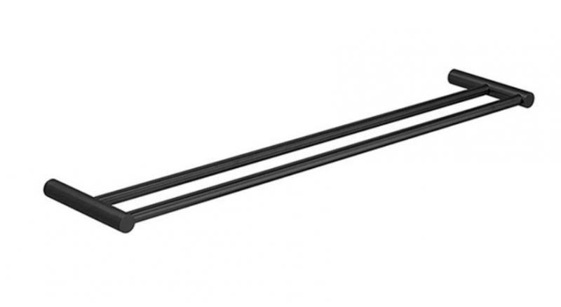 Pressalit dobbelt h&aring;ndkl&aelig;destang - Mat sort