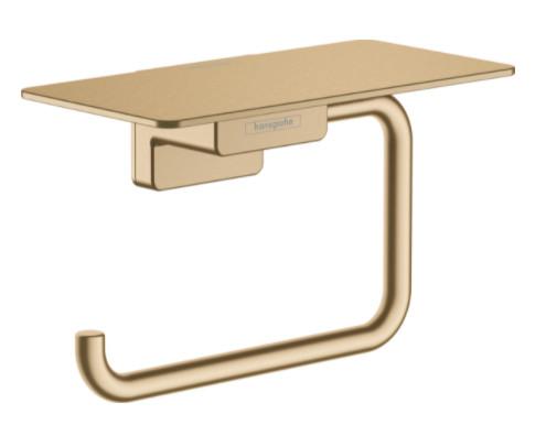 Hansgrohe AddStoris papirholder m/hylde - B&oslash;rstet bronze