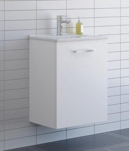 Dansani Mido+ 51 mini m&oslash;belpakke - Mat hvid h&oslash;jreh&aelig;ngslet