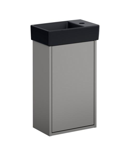 Gustavsberg Artic Small 33 m&oslash;bels&aelig;t - vask til venstre - Askegr&aring;/sort