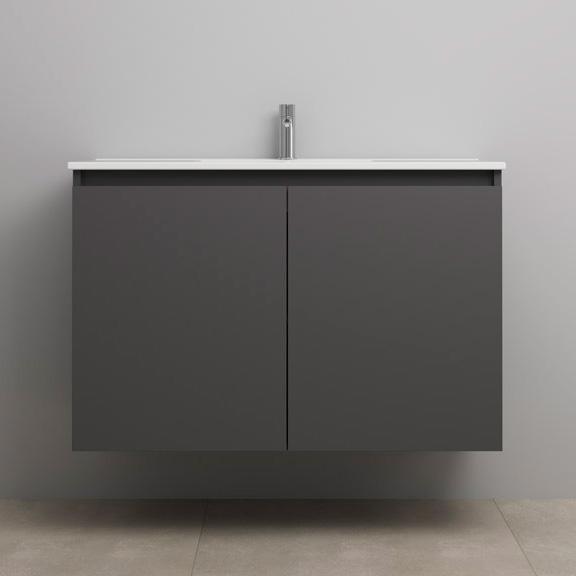 Sanibell Online 101 møbelsæt m/grebsfri låger - Mat antracit - Flatpack Sanibell Online 101 møbelsæt m/grebsfri låger - Mat antracit - Flatpack