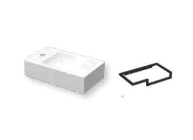 Sanibell Proline 40 h&aring;ndvask m/h&aring;ndkl&aelig;deholder - Hanehul til venstre