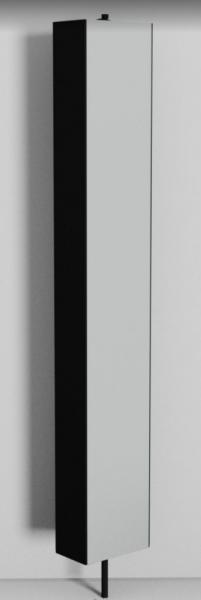 Cass&oslash;e drejeskab m/spejl og hylder - Mat sort