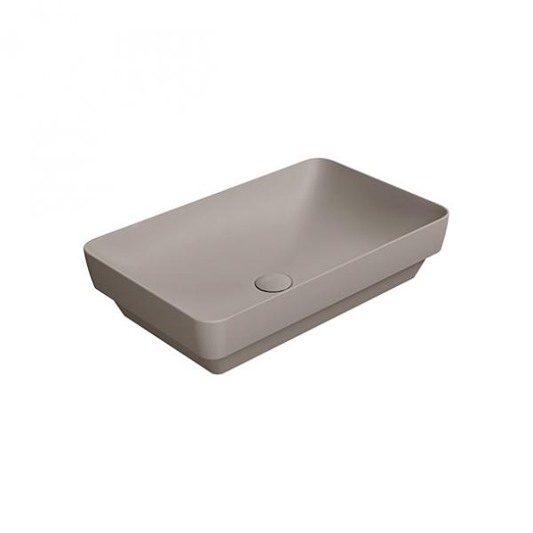 GSI Pura 60 fritstående bowlevask - Firkantet - Uden overløb - Tortora GSI Pura 60 fritstående bowlevask - Firkantet - Uden overløb - Tortora