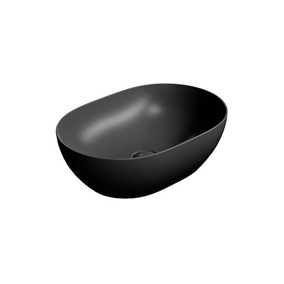 GSI Pura 50 oval fritst&aring;ende bowlevask - Uden hanehul - Ardesia