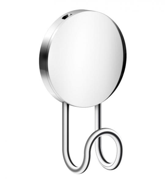 Beslagsboden Puck selvkl&aelig;bende enkelkrog - Krom