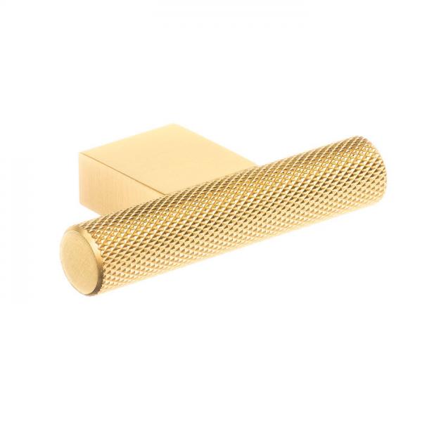 Beslagsboden B410 m&oslash;belknop m/crystal cut - B&oslash;rstet messing