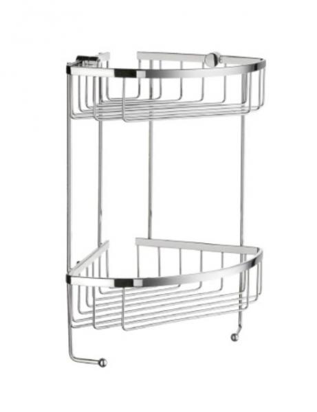 Smedbo Sideline dobbelt brusehylde til hj&oslash;rne - Krom