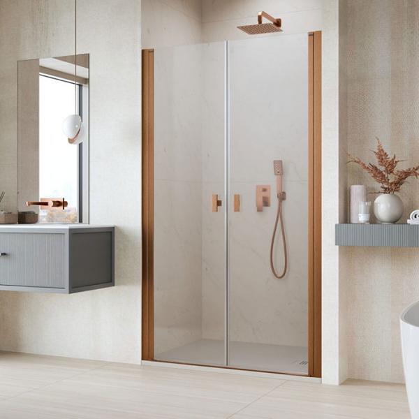 Strømberg Noma 30 dobbelt svingdør 700mm - Børstet kobber Strømberg Noma 30 dobbelt svingdør 700mm - Børstet kobber