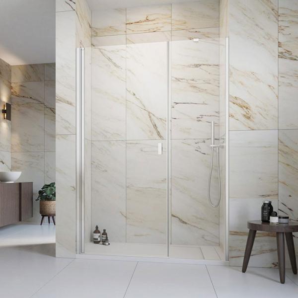 Strømberg Noma 45 svingdør m/sidepanel 1000mm - Venstre - Krom Strømberg Noma 45 svingdør m/sidepanel 1000mm - Venstre - Krom