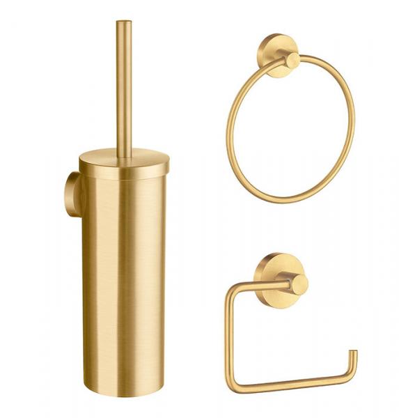 Smedbo Home tilbehørspakke til bad 2 - Børstet messing Smedbo Home tilbehørspakke til bad 2 - Børstet messing