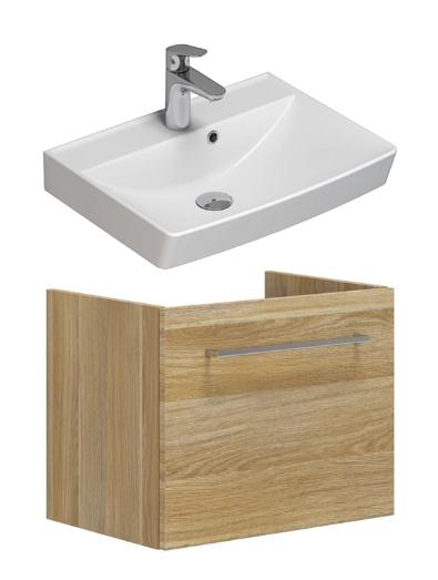 Dansani Mido+ 50 m&oslash;bels&aelig;t m/Cappella blank vask - Varm eg