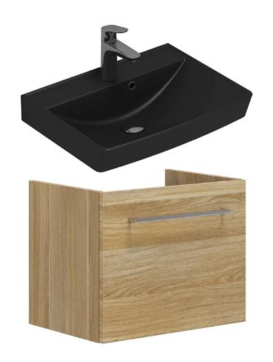 Dansani Mido+ 50 m&oslash;bels&aelig;t m/Cappella mat antrasit vask - Varm eg