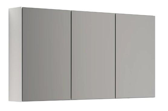 Dansani Mido+ Select 120 spejlskab - Hvid blank - Tre l&aring;ger