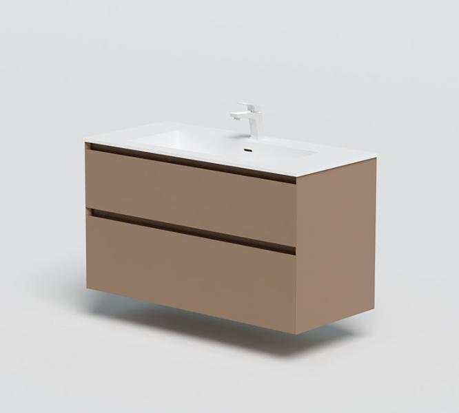 Str&oslash;mberg Lux 100 vaskeskab m/2 skuffer - Cocoa brun