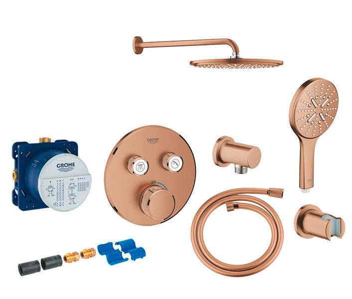 Grohe SmartControl komplet brusesystem m/Rainshower 310 og SmartActive til indbygning - Børstet Warm Sunset Grohe SmartControl komplet brusesystem m/Rainshower 310 og SmartActive til indbygning - Børstet Warm Sunset