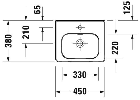 Duravit Soleil 45 h&aring;ndvask t/v&aelig;g