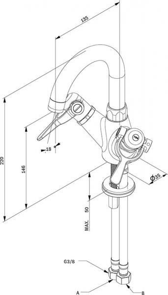 Toni Copenhagen SP håndvaskarmatur - Krom Toni Copenhagen SP håndvaskarmatur - Krom