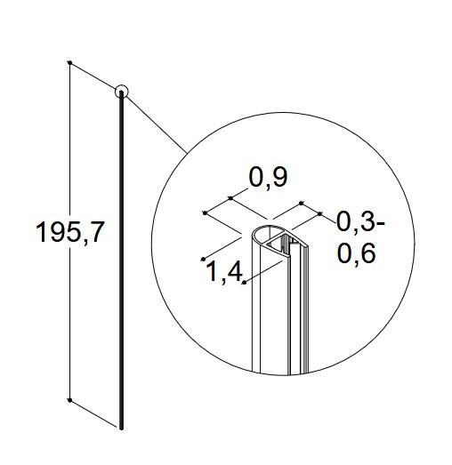 Dansani D-profil tætningsliste 9 Match - Mat sort Dansani D-profil tætningsliste 9 Match - Mat sort