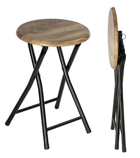 Wenko Forio skammel - Sort/Rustik