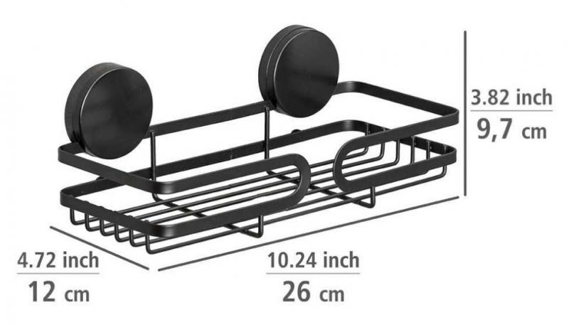 Wenko Pavia brusehylde - Mat sort - Skruefri Wenko Pavia brusehylde - Mat sort - Skruefri