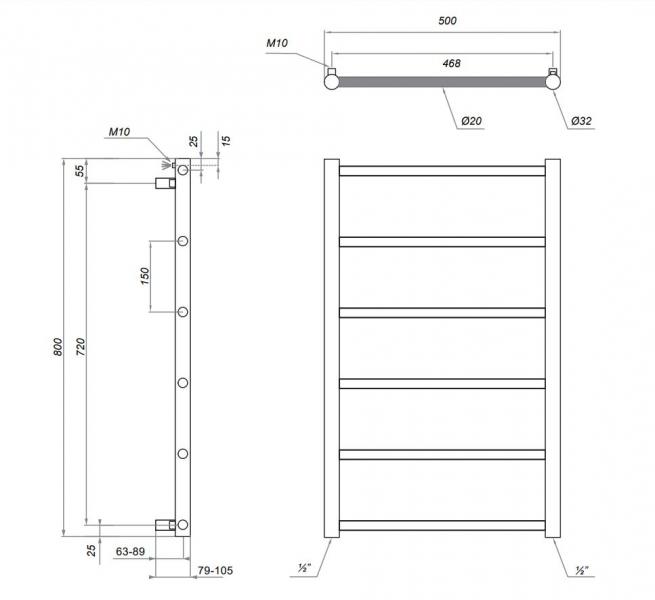 Kriss Polaris h&aring;ndkl&aelig;det&oslash;rrer - 50x80 cm - Guld
