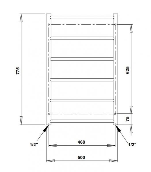 Str&oslash;mberg Nilo h&aring;ndkl&aelig;det&oslash;rrer - 50x78 cm - Krom