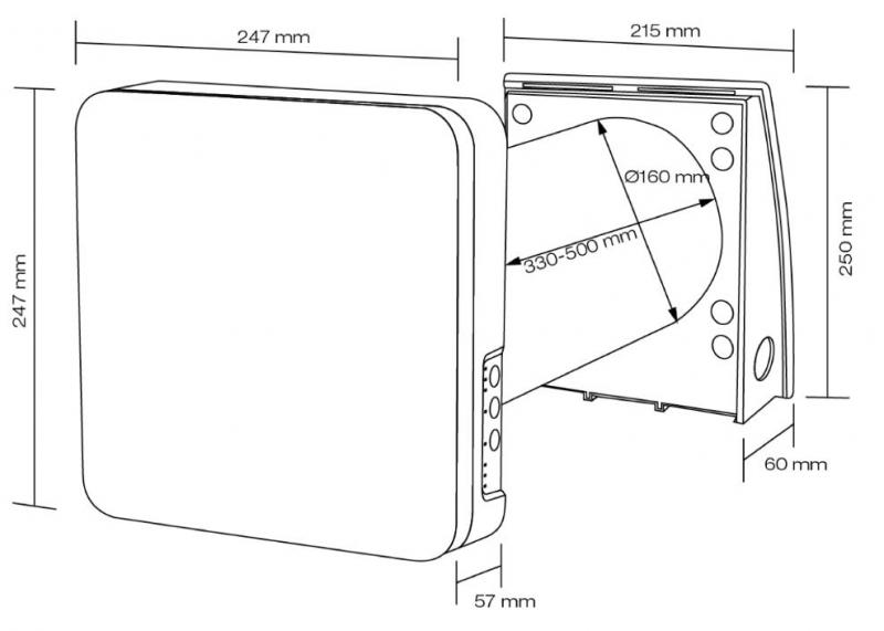 Duka One Pro 50S ventilator m/varmegenvinding - Mat hvid Duka One Pro 50S ventilator m/varmegenvinding - Mat hvid