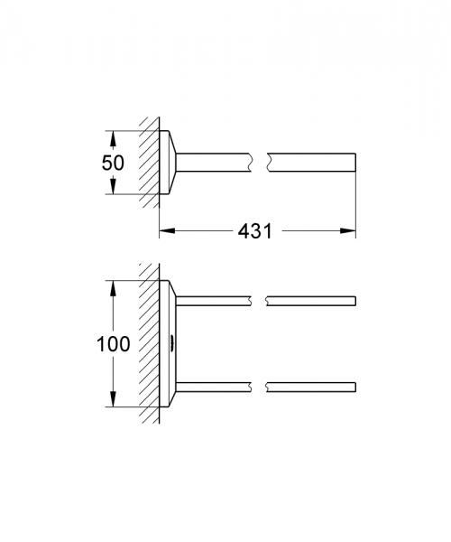 Grohe Allure Brilliant h&aring;ndkl&aelig;deholder