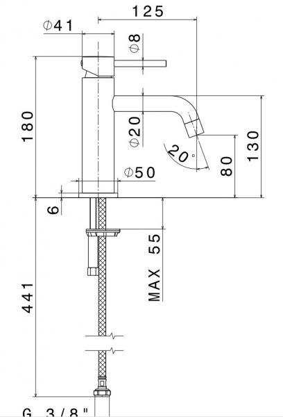 Outlet - Cass&oslash;e Newform XT H&aring;ndvaskarmatur U/bundventil - Mat hvid