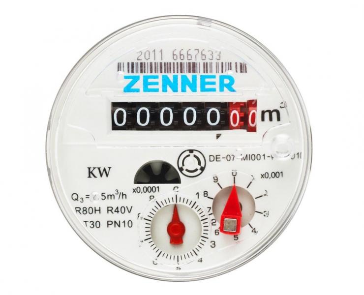 Koldtvandsm&aring;ler Zenner ETKD-N vandm&aring;ler 2,5 m3/h