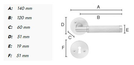 Beslagsboden Design indend&oslash;rs d&oslash;rh&aring;ndtag m/crystal cut - B&oslash;rstet krom - S&aelig;t &aacute; 4 stk