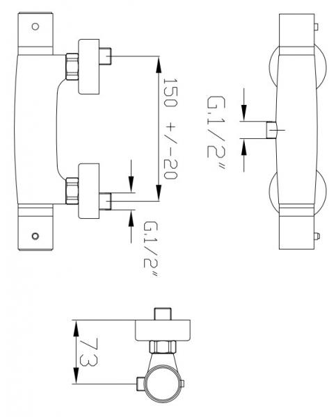 Cass&oslash;e brusetermostat - Mat sort