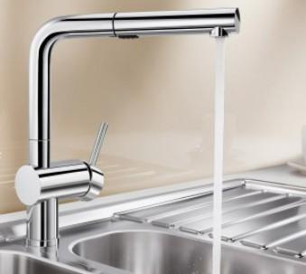 Blanco Linus-S Vario k&oslash;kkenarmatur m/udtr&aelig;k - Krom