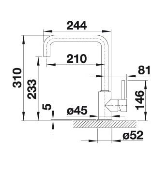 Blanco Mili k&oslash;kkenarmatur - Krom