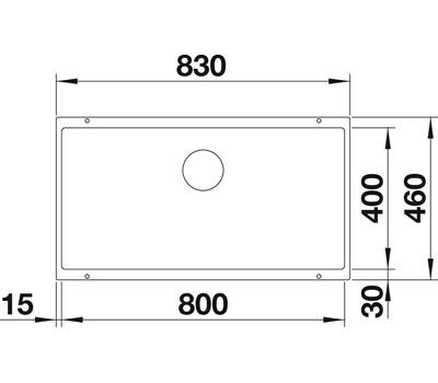 Blanco Subline 800-U PD k&oslash;kkenvask - Antracit