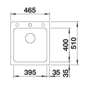 Blanco Naya 45 UX k&oslash;kkenvask - Sort