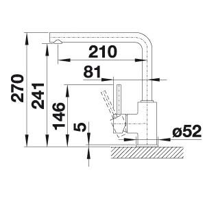 Blanco Mila k&oslash;kkenarmatur - Mat sort