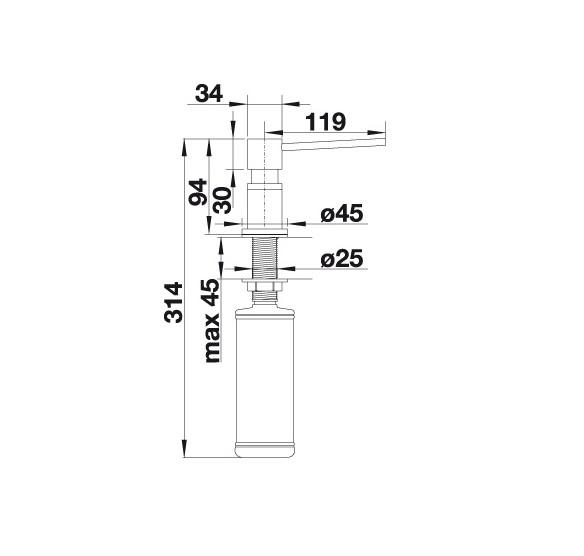 Blanco LATO s&aelig;bedispenser - Satin Gold