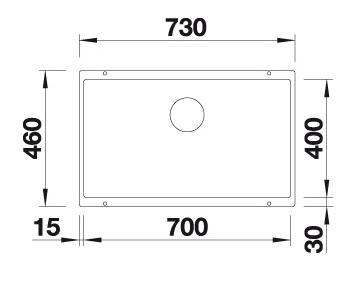 Blanco Subline 700-U k&oslash;kkenvask - Soft white